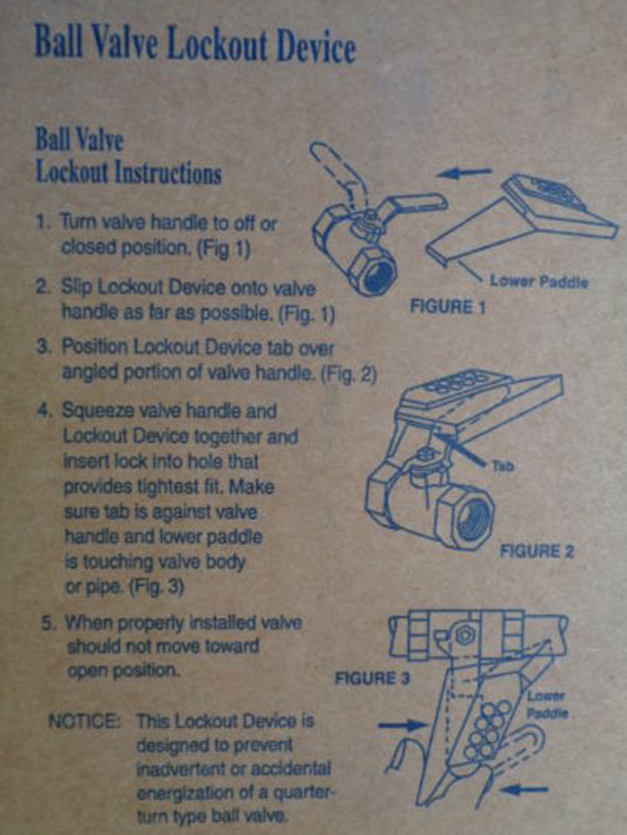 LOT OF (5) BRADY BALL VALVE LOCKOUT DEVICES 65669