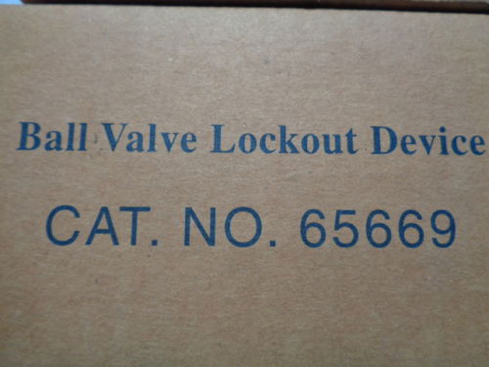 LOT OF (5) BRADY BALL VALVE LOCKOUT DEVICES 65669