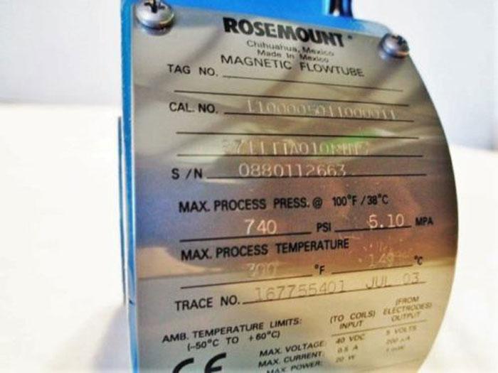 ROSEMOUNT MAGNETIC FLOW TUBE 8711TTA010R1N5