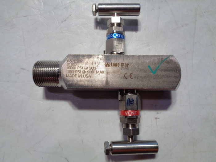 LONE STAR/PGI BALL SEAT BLOCK & BLEED VALVE 3/4" X 1/2" V-572S6P