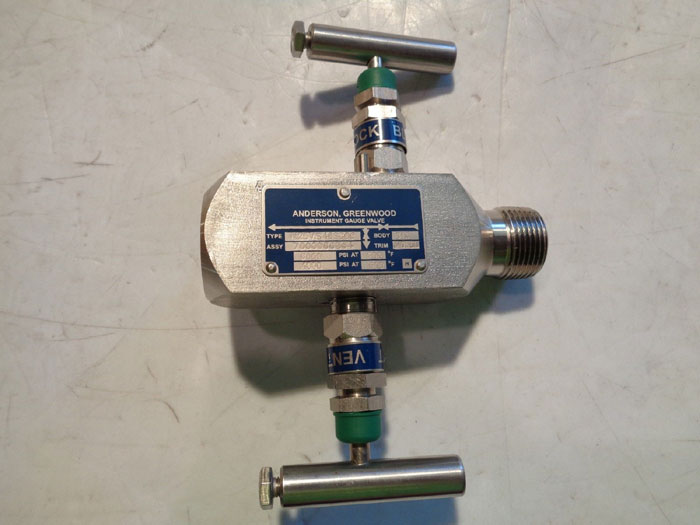 ANDERSON GREENWOOD 1/2" x 3/4" BLOCK & BLEED GAGE VALVE M25V1S46SG0C