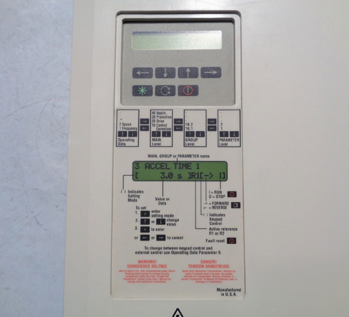 ABB ACS ADJUSTABLE FREQUENCY DRIVE ACS-501-060-4-00P2