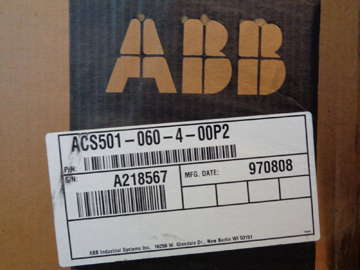ABB ACS ADJUSTABLE FREQUENCY DRIVE ACS-501-060-4-00P2