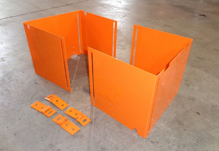 LOT OF FALK ORANGE PEEL SHAFT GUARDS & PEDESTAL BASE