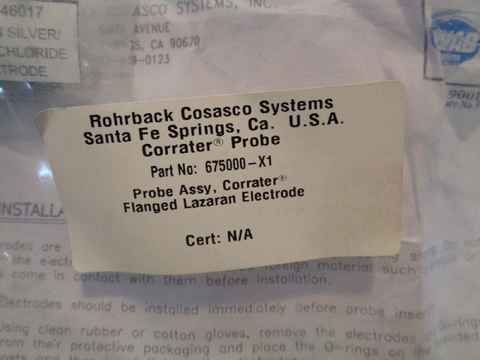 ROHRBACK COSASCO SYSTEMS PROBE ASSEMBLY, CORRATER, FLANGED