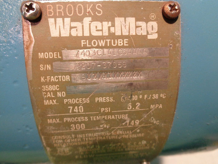 BROOKS WAFER MAG 3" MAGNETIC FLOW METER 7403C1A1C6AAAA