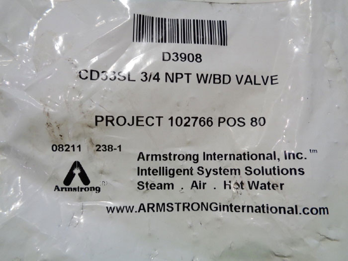 ARMSTRONG 3/4" DISC STEAM TRAP CD33SL