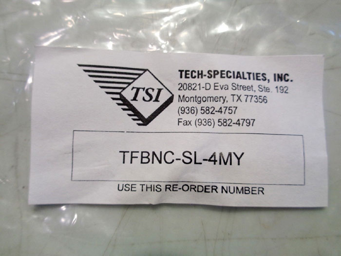 LOT OF (12) TSI (TECH SPECIALTIES) CABLE #TFBNC-SL-4MY