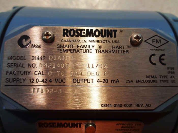 ROSEMOUNT SMART FAMILY TRANSMITTER 3144PD1A1E5