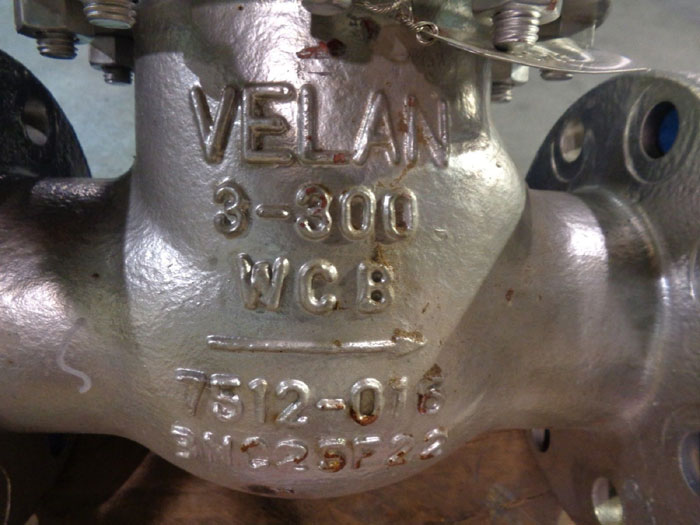 VELAN SWING CHECK VALVE 3" 300# FIG#: F10-1114C-02TY