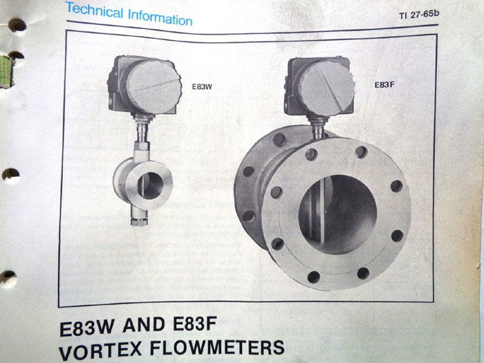 FOXBORO 6" VORTEX FLOWMETER E83 F-06S1KSSI