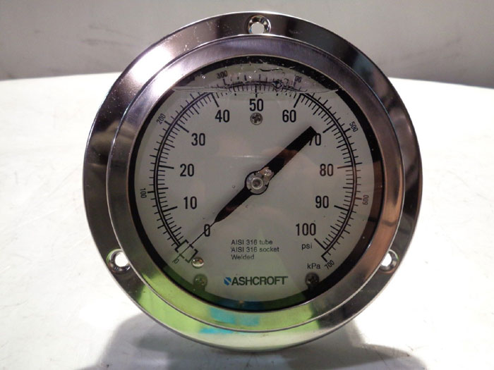 LOT OF (2) ASHCROFT LIQUID FILLED PRESSURE GAUGE 39-790