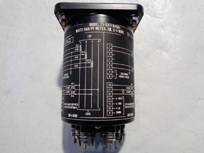 ARGA CONTROLS WATT VAR PF METER TRANSDUCER 25-537-I420