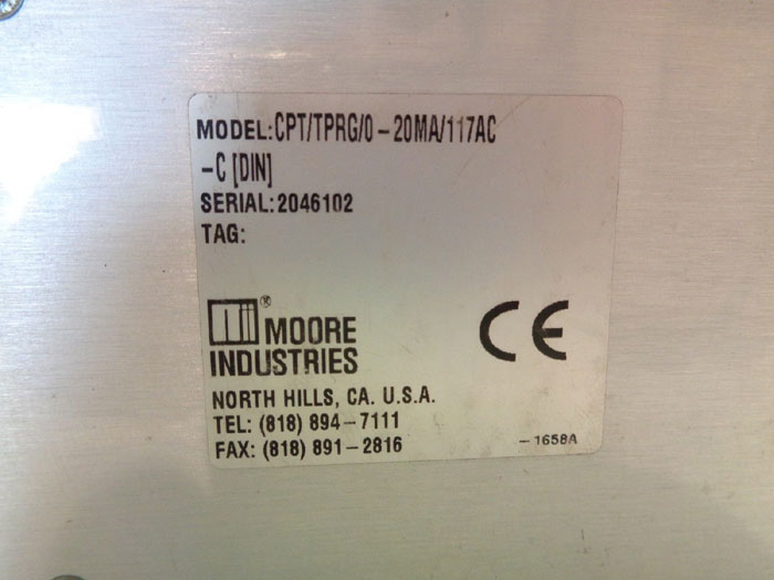 MOORE COMPUTER PROGRAMMABLE TRANSMITTER CPT/TPRG/0-20MA/117AC-C [DIN]
