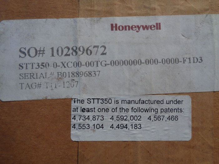 HONEYWELL STT3000 TEMPERATURE TRANSMITTER STT350-0-XC00-00TG