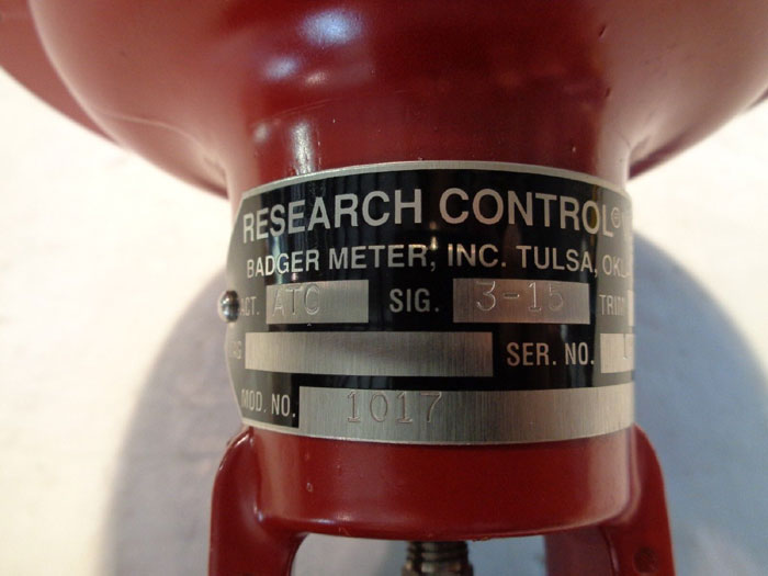 BADGER METER RESEARCH CONTROL VALVE ACTUATOR MODEL#: 1017