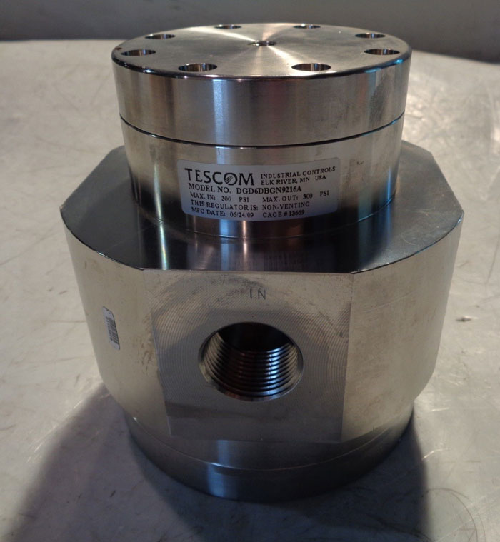 TESCOM 1" DG SERIES SINGLE STAGE NON-VENTING REGULATOR DGD6DBGN9216A