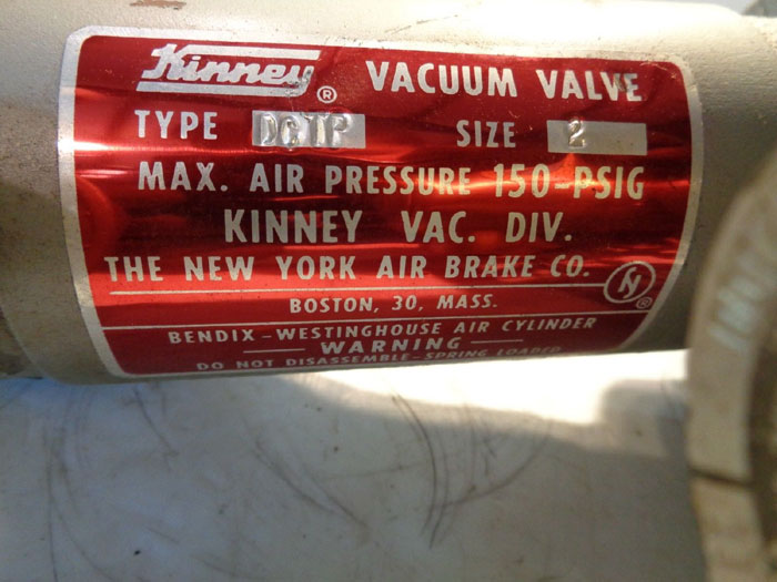 KINNEY 2" VACUUM VALVE DCTP