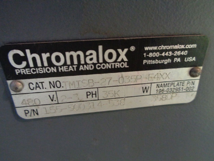 CHROMALOX 10" 150# IMMERSION HEATER TMISB-27-035P-E4XX    155-500314-538 358DP