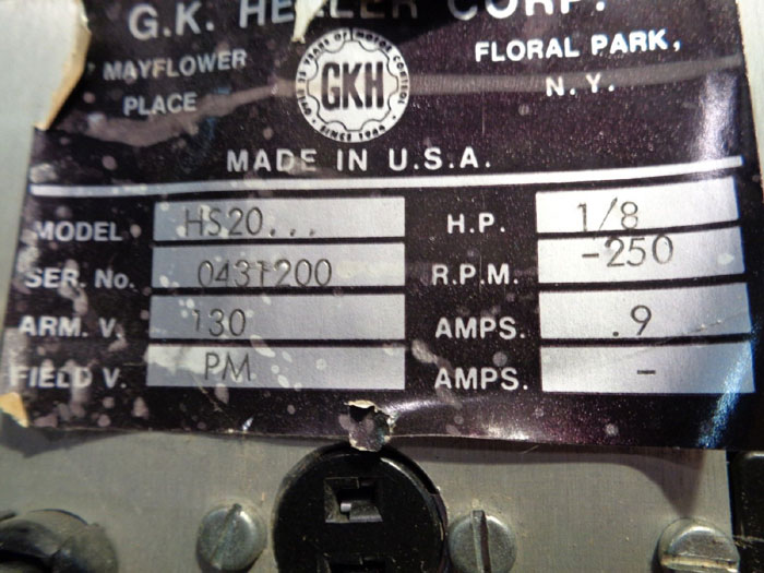 GK HELLER MOTOR CONTROLLER, HS20