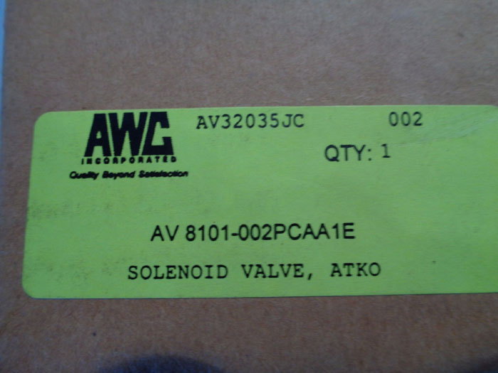 CIRCLE SEAL CONTROLS ATKOMATIC SOLENOID VALVE 8101-002PCAA1E