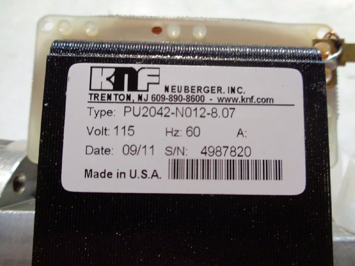 KNF NEUBERGER STAINLESS STEEL DIAPHRAGM VACUUM PUMP PU2042-N012-8.07