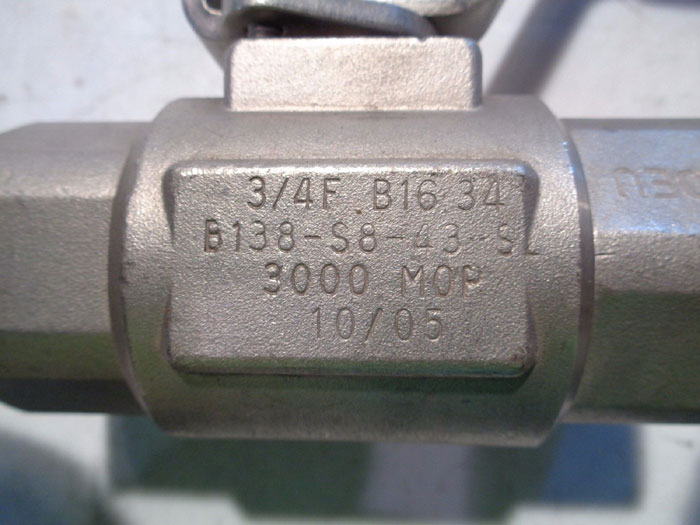 WKM DYNASEAL 3/4" BALL VALVE B138-S8-43-SL