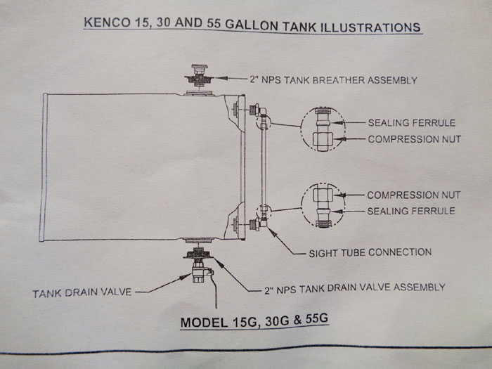 KENCO 55 GALLON TANK ASSEMBLY KIT 55G-FS-TK