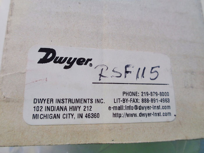 DWYER V-TYPE FLOW METER RSF115