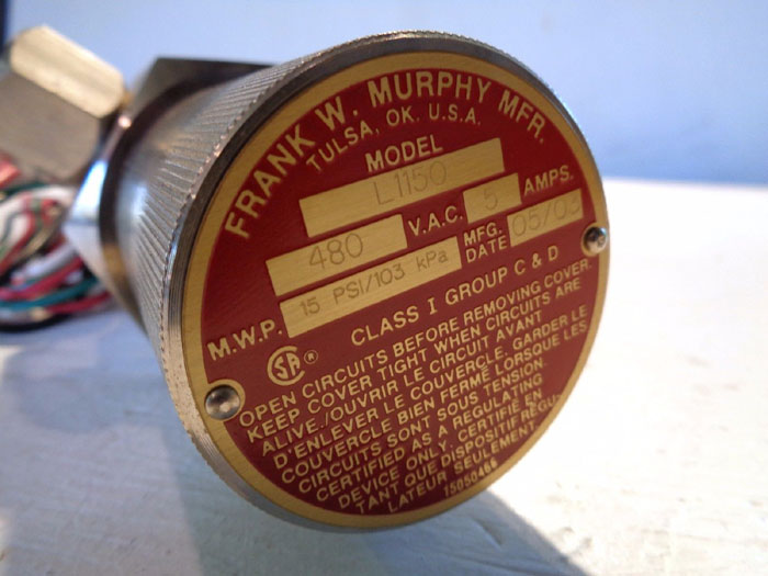 MURPHY LIQUID LEVEL SWITCH L1150