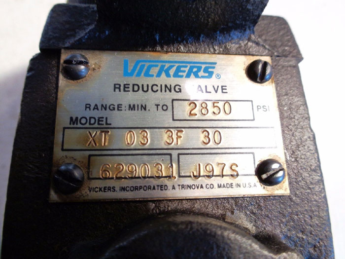 VICKERS REDUCING RELIEF VALVE, XT 03 3F 30