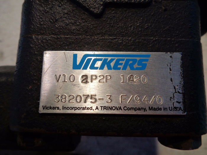 VICKERS 1/2" X 1" FIXED DISPLACEMENT VANE PUMP V10 2P2P 1A20