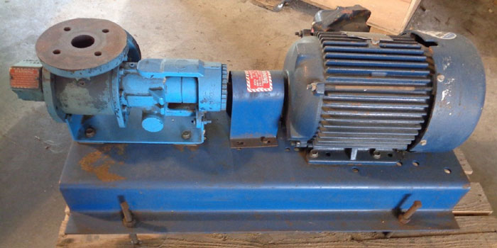 GORMAN-RUPP HIGH CAPACITY ROTARY GEAR PUMP  G-SERIES GHS1 1/2GH3-B, W/ MOTOR