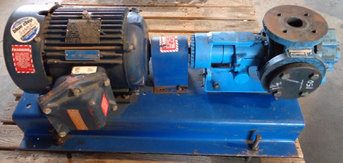 GORMAN-RUPP HIGH CAPACITY ROTARY GEAR PUMP  G-SERIES GHS1 1/2GH3-B, W/ MOTOR