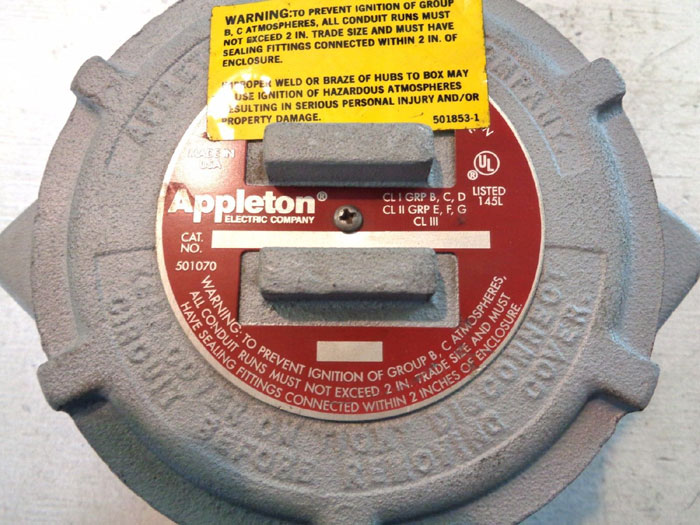 SENSALL CONTROL UNIT W/ APPLETON JUNCTION BOX
