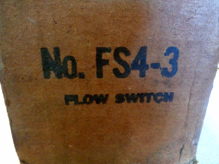 LOT OF (2) ITT MCDONNELL & MILLER FLOW SWITCH, MODEL#: FS8-W & MODEL#: FS4-3