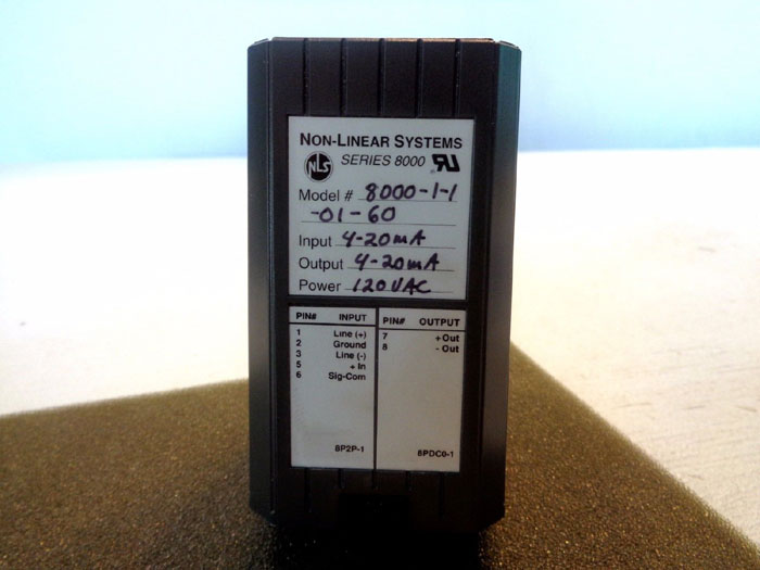 NLS NON-LINEAR SYSTEMS SERIES 8000 SIGNAL CONDITIONER 8000-1-1-01-60