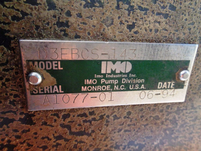 IMO 1-1/4" X 2" PUMP D3EBCS-143