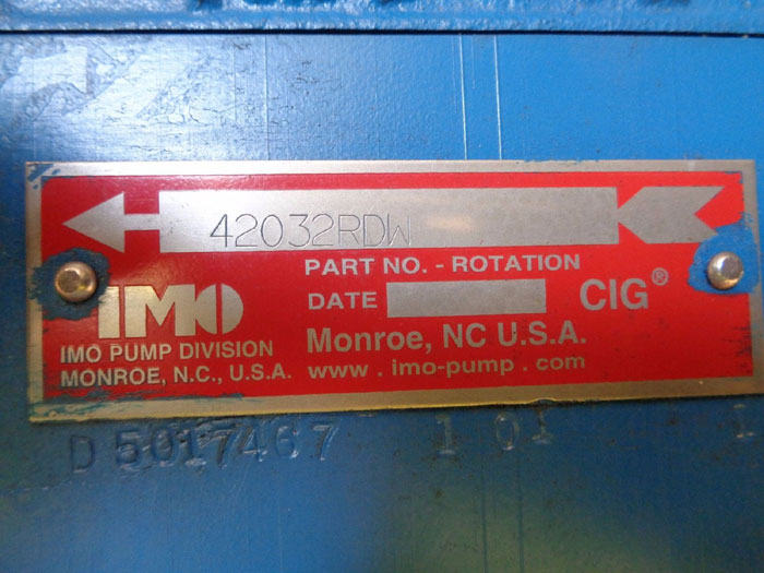 IMO 1-1/4" X 3/4" PUMP 42032RDW