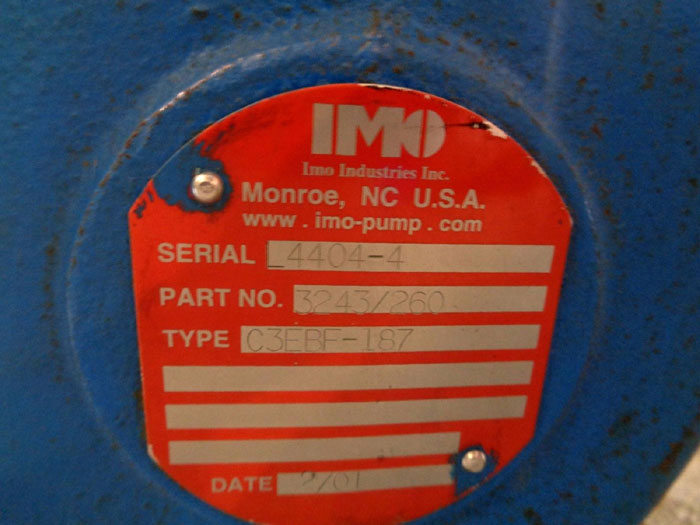 IMO 2-1/2" X 2" PUMP, MODEL#: C3EBF-I87