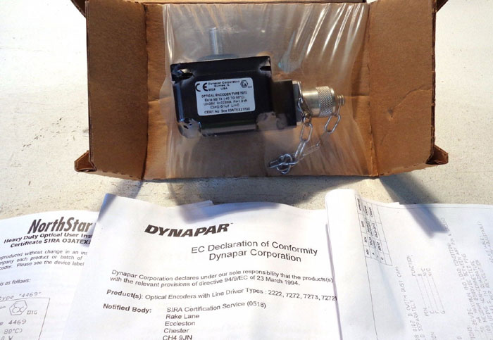 NORTHSTAR DYNAPAR HEAVY DUTY OPTICAL ENCODER, TYPE: 7272, MOD#: HD252060002XG05