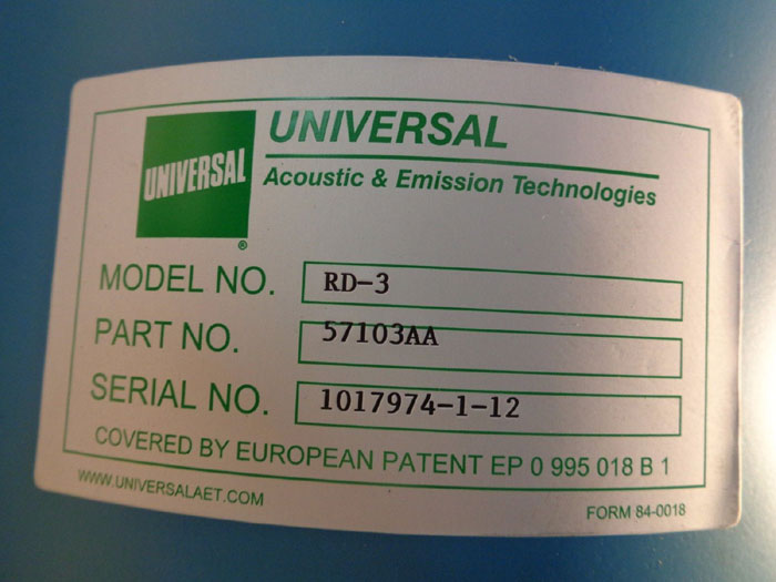 UNIVERSAL ACOUSTIC & EMISSION TECHNOLOGIES RD-3 SERIES BLOWER SILENCER 57103AA