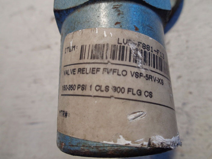 FULFLOW V SERIES 1" 300# HYDRAULIC BYPASS RELIEF VALVE VSF-5RV-XS