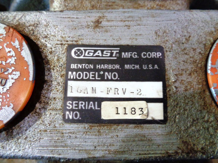 GAST AIR MOTOR 16AM-FRV-2