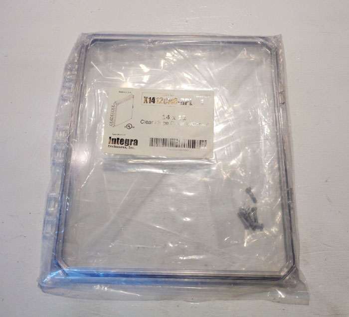 LOT OF (3) INTEGRA ENCLOSURES INC 14 X 12 CLEAR HINGE COVER, PART