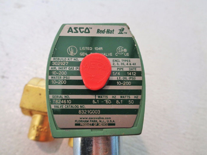 Asco Red Hat 3-Way Solenoid Valve 8321G003