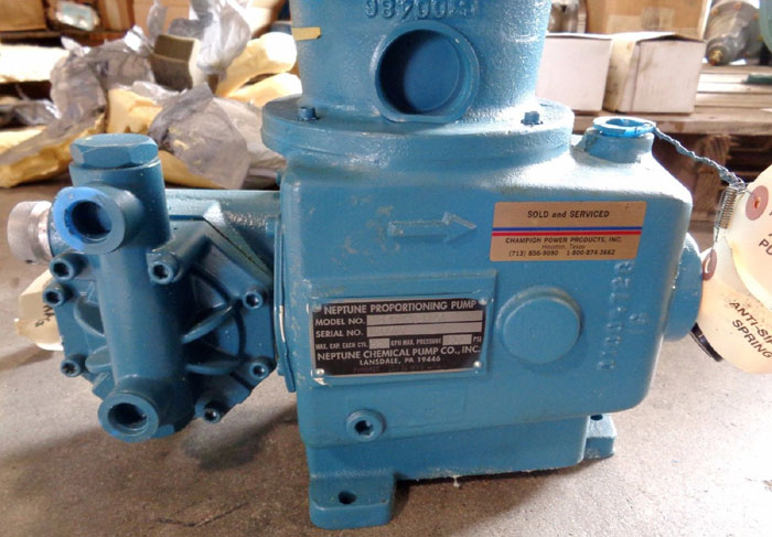 NEPTUNE PROPORTIONING PUMP, MODEL#: 537-S-N3-EX1, W/ LEESON MOTOR