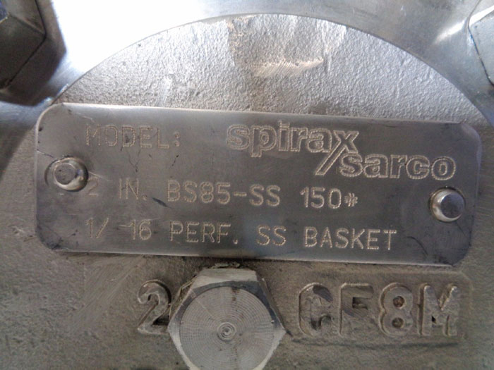 SPIRAX SARCO 2" 150# CF8M FLANGED SIMPLEX BASKET STRAINER, MODEL#: BS85-SS