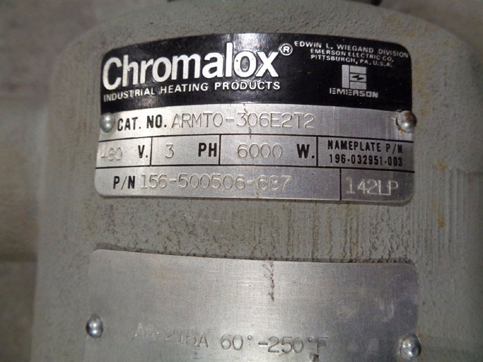 CHROMALOX IMMERSION HEATER 3-ELEMENT CAT# ARMTO-306E2T2 P/N 156-500506-687