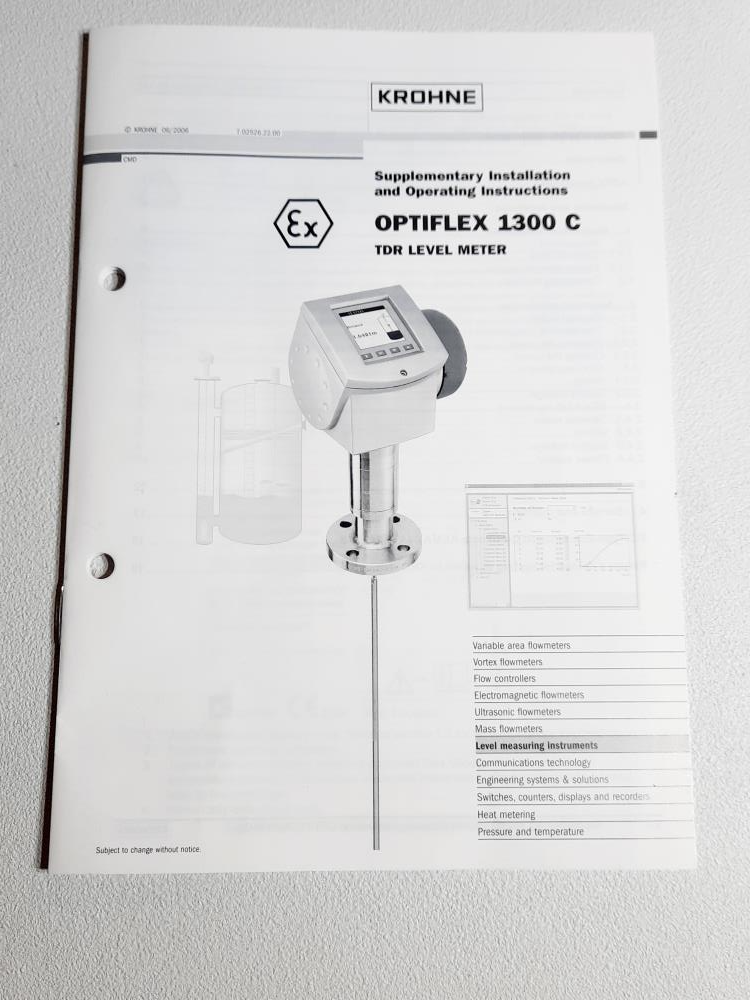 NEW KROHNE OPTIFLEX 1300 C GUIDED RADAR LEVEL METER